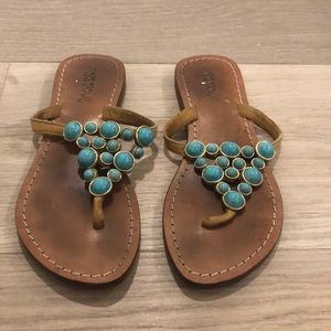 Mystique turquoise sandals size 7